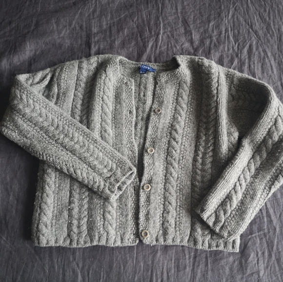 J Crew 100% wool grey cardigan - Picture 2 of 7